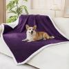 image:imageSmiry Waterproof Blanket Throw for Large Dogs Soft Reversible Dog Blanket for Sofa Couch Bed Washable Leakproof Sherpa Fleece Furniture Couch Protector50x60 Dark GreyWhiteDark PurpleWhite