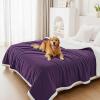 image:imageSmiry Waterproof Blanket Throw for Large Dogs Soft Reversible Dog Blanket for Sofa Couch Bed Washable Leakproof Sherpa Fleece Furniture Couch Protector50x60 Dark GreyWhiteDark PurpleWhite