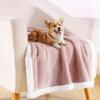 image:imageSmiry Waterproof Blanket Throw for Large Dogs Soft Reversible Dog Blanket for Sofa Couch Bed Washable Leakproof Sherpa Fleece Furniture Couch Protector50x60 Dark GreyWhitePinkWhite