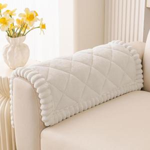 image:imageSmiry Fuzzy Couch Cover for Dogs Non Slip Washable Pet Sofa Cover Scratch Proof Hair Resistant Plush Sofa Slipcover Pet Friendly Couch Cushion Protector for Cat Brown 276 x 59White