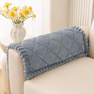image:imageSmiry Fuzzy Couch Cover for Dogs Non Slip Washable Pet Sofa Cover Scratch Proof Hair Resistant Plush Sofa Slipcover Pet Friendly Couch Cushion Protector for Cat Brown 276 x 59Grey