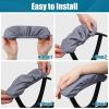 image:imageSmiry Stretch Jacquard Office Computer Chair Seat Covers Chair Seat CoverChair Armrest Covers Grey