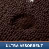 image:imageSmiry Luxury Chenille Round 30x30 Extra Soft and Absorbent Shaggy Bathroom Mat Rugs Machine Washable NonSlip Plush Carpet for Tub Shower and Bath Room Brown