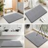 image:imageSmiry Memory Foam Bath Mat 30x20 Extra Soft and Absorbent Chenille Bathroom Rugs Non Slip Machine Washable Carpet for Bathroom Floor Tub Shower Home Decor Accessories Shower and Tub GreyGrey
