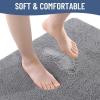 image:imageSmiry Memory Foam Bath Mat 30x20 Extra Soft and Absorbent Chenille Bathroom Rugs Non Slip Machine Washable Carpet for Bathroom Floor Tub Shower Home Decor Accessories Shower and Tub GreyGrey
