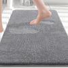 image:imageSmiry Memory Foam Bath Mat 30x20 Extra Soft and Absorbent Chenille Bathroom Rugs Non Slip Machine Washable Carpet for Bathroom Floor Tub Shower Home Decor Accessories Shower and Tub GreyGrey
