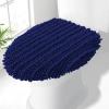 image:imageSmiry Bathroom Rugs 30x20 and Toilet Lid Cover 175x15 Soft and Absorbent Bath Mat Machine Washable NonSlip Plush Carpet Runner for Tub Shower and Floor Home DecorNavy Blue