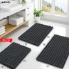 image:imageSmiry Bathroom Rugs Sets 3 Piece Soft Absorbent Non Slip Rubber Backing Machine Washable Quick Dry Chenille Bath Rug Set for Tub Shower and Floor 30x2024x1624x20 CamelDark Grey