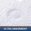 image:imageSmiry Luxury Chenille Round 30x30 Extra Soft and Absorbent Shaggy Bathroom Mat Rugs Machine Washable NonSlip Plush Carpet for Tub Shower and Bath Room White