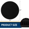 image:imageSmiry Luxury Chenille Round 30x30 Extra Soft and Absorbent Shaggy Bathroom Mat Rugs Machine Washable NonSlip Plush Carpet for Tub Shower and Bath Room Black