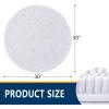 image:imageSmiry Luxury Chenille Round 30x30 Extra Soft and Absorbent Shaggy Bathroom Mat Rugs Machine Washable NonSlip Plush Carpet for Tub Shower and Bath Room White