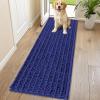 image:imageSmiry Dog Door Mat for Muddy Paws 30x20 Extra Soft Absorbent Chenille Doormat Trap Moisture and Dirt NonSlip Machine Washable Front Door Mat for Indoor Entrance Inside Floor Atlantic BlueNavy Blue