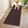 image:imageSmiry Dog Door Mat for Muddy Paws 30x20 Extra Soft Absorbent Chenille Doormat Trap Moisture and Dirt NonSlip Machine Washable Front Door Mat for Indoor Entrance Inside Floor Atlantic BlueBrown