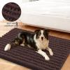 image:imageSmiry Dog Door Mat for Muddy Paws 30x20 Extra Soft Absorbent Chenille Doormat Trap Moisture and Dirt NonSlip Machine Washable Front Door Mat for Indoor Entrance Inside Floor Atlantic BlueBrown