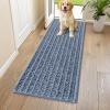 image:imageSmiry Dog Door Mat for Muddy Paws 30x20 Extra Soft Absorbent Chenille Doormat Trap Moisture and Dirt NonSlip Machine Washable Front Door Mat for Indoor Entrance Inside Floor Atlantic BlueAiry Blue