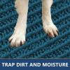 image:imageSmiry Dog Door Mat for Muddy Paws 30x20 Extra Soft Absorbent Chenille Doormat Trap Moisture and Dirt NonSlip Machine Washable Front Door Mat for Indoor Entrance Inside Floor Atlantic BlueAtlantic Blue