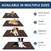 image:imageSmiry Dog Door Mat for Muddy Paws 30x20 Extra Soft Absorbent Chenille Doormat Trap Moisture and Dirt NonSlip Machine Washable Front Door Mat for Indoor Entrance Inside Floor Atlantic BlueBrown