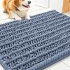 image:imageSmiry Dog Door Mat for Muddy Paws 30x20 Extra Soft Absorbent Chenille Doormat Trap Moisture and Dirt NonSlip Machine Washable Front Door Mat for Indoor Entrance Inside Floor Atlantic BlueAiry Blue