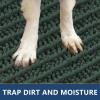 image:imageSmiry Dog Door Mat for Muddy Paws 30x20 Extra Soft Absorbent Chenille Doormat Trap Moisture and Dirt NonSlip Machine Washable Front Door Mat for Indoor Entrance Inside Floor Atlantic BlueGreen