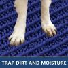 image:imageSmiry Dog Door Mat for Muddy Paws 30x20 Extra Soft Absorbent Chenille Doormat Trap Moisture and Dirt NonSlip Machine Washable Front Door Mat for Indoor Entrance Inside Floor Atlantic BlueNavy Blue