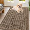 image:imageSmiry Dog Door Mat for Muddy Paws 30x20 Extra Soft Absorbent Chenille Doormat Trap Moisture and Dirt NonSlip Machine Washable Front Door Mat for Indoor Entrance Inside Floor Atlantic BlueCamel