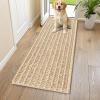 image:imageSmiry Dog Door Mat for Muddy Paws 30x20 Extra Soft Absorbent Chenille Doormat Trap Moisture and Dirt NonSlip Machine Washable Front Door Mat for Indoor Entrance Inside Floor Atlantic BlueBeige