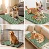image:imageSmiry Dog Door Mat for Muddy Paws 30x20 Extra Soft Absorbent Chenille Doormat Trap Moisture and Dirt NonSlip Machine Washable Front Door Mat for Indoor Entrance Inside Floor Atlantic BlueOlive Green