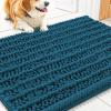 image:imageSmiry Dog Door Mat for Muddy Paws 30x20 Extra Soft Absorbent Chenille Doormat Trap Moisture and Dirt NonSlip Machine Washable Front Door Mat for Indoor Entrance Inside Floor Atlantic BlueAtlantic Blue