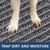 image:imageSmiry Dog Door Mat for Muddy Paws 30x20 Extra Soft Absorbent Chenille Doormat Trap Moisture and Dirt NonSlip Machine Washable Front Door Mat for Indoor Entrance Inside Floor Atlantic BlueDark Grey