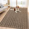 image:imageSmiry Dog Door Mat for Muddy Paws 30x20 Extra Soft Absorbent Chenille Doormat Trap Moisture and Dirt NonSlip Machine Washable Front Door Mat for Indoor Entrance Inside Floor Atlantic BlueCamel