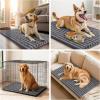 image:imageSmiry Dog Door Mat for Muddy Paws 30x20 Extra Soft Absorbent Chenille Doormat Trap Moisture and Dirt NonSlip Machine Washable Front Door Mat for Indoor Entrance Inside Floor Atlantic BlueDark Grey