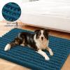 image:imageSmiry Dog Door Mat for Muddy Paws 30x20 Extra Soft Absorbent Chenille Doormat Trap Moisture and Dirt NonSlip Machine Washable Front Door Mat for Indoor Entrance Inside Floor Atlantic BlueAtlantic Blue