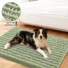 image:imageSmiry Dog Door Mat for Muddy Paws 30x20 Extra Soft Absorbent Chenille Doormat Trap Moisture and Dirt NonSlip Machine Washable Front Door Mat for Indoor Entrance Inside Floor Atlantic BlueSage Green