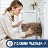 image:imageSmiry Dog Door Mat for Muddy Paws 30x20 Extra Soft Absorbent Chenille Doormat Trap Moisture and Dirt NonSlip Machine Washable Front Door Mat for Indoor Entrance Inside Floor Atlantic BlueCamel