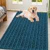image:imageSmiry Dog Door Mat for Muddy Paws 30x20 Extra Soft Absorbent Chenille Doormat Trap Moisture and Dirt NonSlip Machine Washable Front Door Mat for Indoor Entrance Inside Floor Atlantic BlueAtlantic Blue