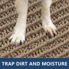 image:imageSmiry Dog Door Mat for Muddy Paws 30x20 Extra Soft Absorbent Chenille Doormat Trap Moisture and Dirt NonSlip Machine Washable Front Door Mat for Indoor Entrance Inside Floor Atlantic BlueCamel