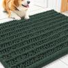 image:imageSmiry Dog Door Mat for Muddy Paws 30x20 Extra Soft Absorbent Chenille Doormat Trap Moisture and Dirt NonSlip Machine Washable Front Door Mat for Indoor Entrance Inside Floor Atlantic BlueGreen