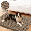 image:imageSmiry Dog Door Mat for Muddy Paws 30x20 Extra Soft Absorbent Chenille Doormat Trap Moisture and Dirt NonSlip Machine Washable Front Door Mat for Indoor Entrance Inside Floor Atlantic BlueCamel