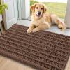 image:imageSmiry Dog Door Mat for Muddy Paws 30x20 Extra Soft Absorbent Chenille Doormat Trap Moisture and Dirt NonSlip Machine Washable Front Door Mat for Indoor Entrance Inside Floor Atlantic BlueMocha
