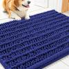 image:imageSmiry Dog Door Mat for Muddy Paws 30x20 Extra Soft Absorbent Chenille Doormat Trap Moisture and Dirt NonSlip Machine Washable Front Door Mat for Indoor Entrance Inside Floor Atlantic BlueNavy Blue