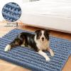 image:imageSmiry Dog Door Mat for Muddy Paws 30x20 Extra Soft Absorbent Chenille Doormat Trap Moisture and Dirt NonSlip Machine Washable Front Door Mat for Indoor Entrance Inside Floor Atlantic BlueAiry Blue
