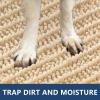 image:imageSmiry Dog Door Mat for Muddy Paws 30x20 Extra Soft Absorbent Chenille Doormat Trap Moisture and Dirt NonSlip Machine Washable Front Door Mat for Indoor Entrance Inside Floor Atlantic BlueBeige