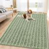 image:imageSmiry Dog Door Mat for Muddy Paws 30x20 Extra Soft Absorbent Chenille Doormat Trap Moisture and Dirt NonSlip Machine Washable Front Door Mat for Indoor Entrance Inside Floor Atlantic BlueSage Green