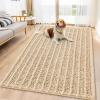 image:imageSmiry Dog Door Mat for Muddy Paws 30x20 Extra Soft Absorbent Chenille Doormat Trap Moisture and Dirt NonSlip Machine Washable Front Door Mat for Indoor Entrance Inside Floor Atlantic BlueBeige