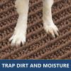 image:imageSmiry Dog Door Mat for Muddy Paws 30x20 Extra Soft Absorbent Chenille Doormat Trap Moisture and Dirt NonSlip Machine Washable Front Door Mat for Indoor Entrance Inside Floor Atlantic BlueMocha
