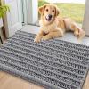 image:imageSmiry Dog Door Mat for Muddy Paws 30x20 Extra Soft Absorbent Chenille Doormat Trap Moisture and Dirt NonSlip Machine Washable Front Door Mat for Indoor Entrance Inside Floor Atlantic BlueGrey