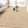 image:imageSmiry Dog Door Mat for Muddy Paws 30x20 Extra Soft Absorbent Chenille Doormat Trap Moisture and Dirt NonSlip Machine Washable Front Door Mat for Indoor Entrance Inside Floor Atlantic BlueBeige