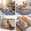 image:imageSmiry Dog Door Mat for Muddy Paws 30x20 Extra Soft Absorbent Chenille Doormat Trap Moisture and Dirt NonSlip Machine Washable Front Door Mat for Indoor Entrance Inside Floor Atlantic BlueAiry Blue