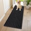 image:imageSmiry Dog Door Mat for Muddy Paws 30x20 Extra Soft Absorbent Chenille Doormat Trap Moisture and Dirt NonSlip Machine Washable Front Door Mat for Indoor Entrance Inside Floor Atlantic BlueBlack
