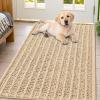 image:imageSmiry Dog Door Mat for Muddy Paws 30x20 Extra Soft Absorbent Chenille Doormat Trap Moisture and Dirt NonSlip Machine Washable Front Door Mat for Indoor Entrance Inside Floor Atlantic BlueBeige